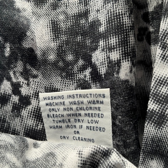 Karma Blu Modern Fit Inkspot Shirt Funky Indie Mod Flip Cuffs Black White XL - Picture 6 of 7